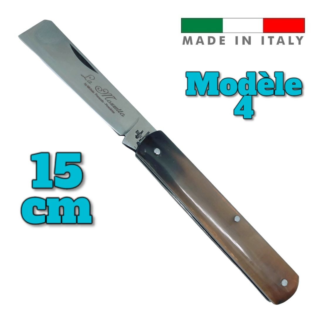 Couteau italien Fraraccio PCF mozzetta corne plein manche 15 cm modèle 4