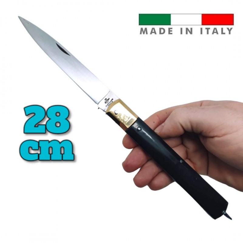 Couteau italie Fraraccio PCF Sfilato XXL géant ABS noir 28 cm