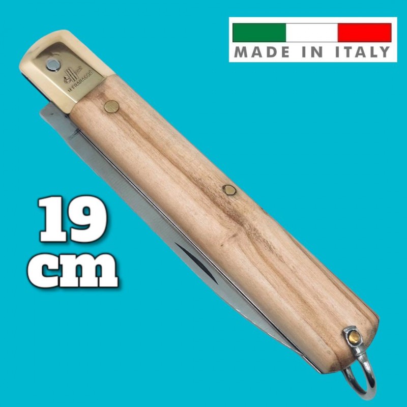 Couteau italie Fraraccio PCF Sfilato olivier mitre laiton 19 cm