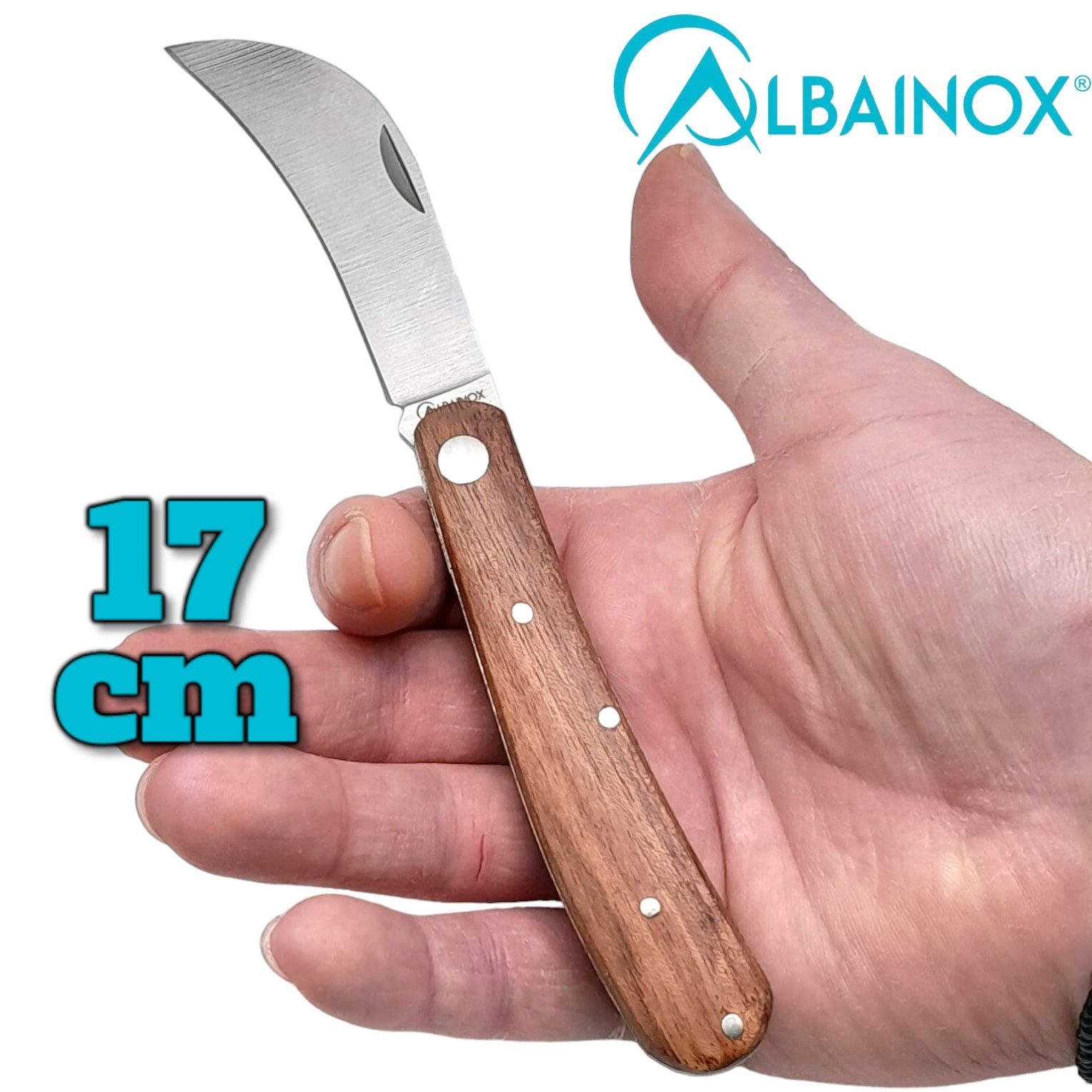 Couteau serpette Albainox bois 17cm