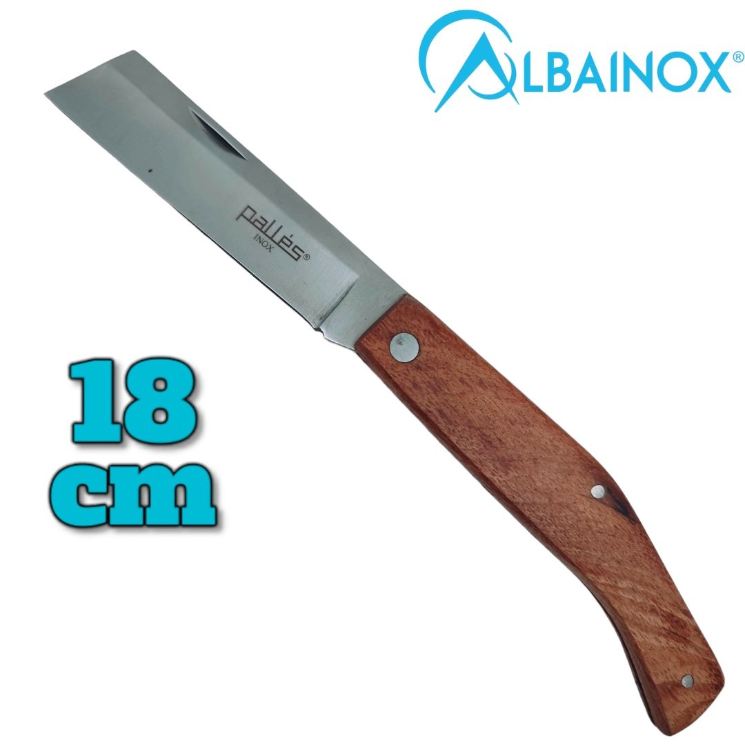 Couteau Albainox Palles n 0 bois pointe coupée 18 cm lame inox