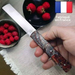 Couteau  20/20 Le Fidèle bois loupe frene rouge 2