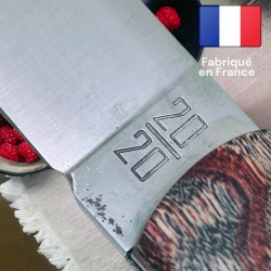 Couteau  20/20 Le Fidèle bois loupe frene rouge 2