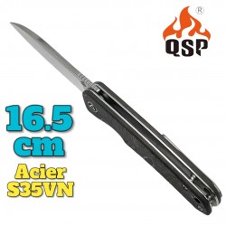 Couteau QSP Otter QS140B1 fibre de carbone cuivre 16.5