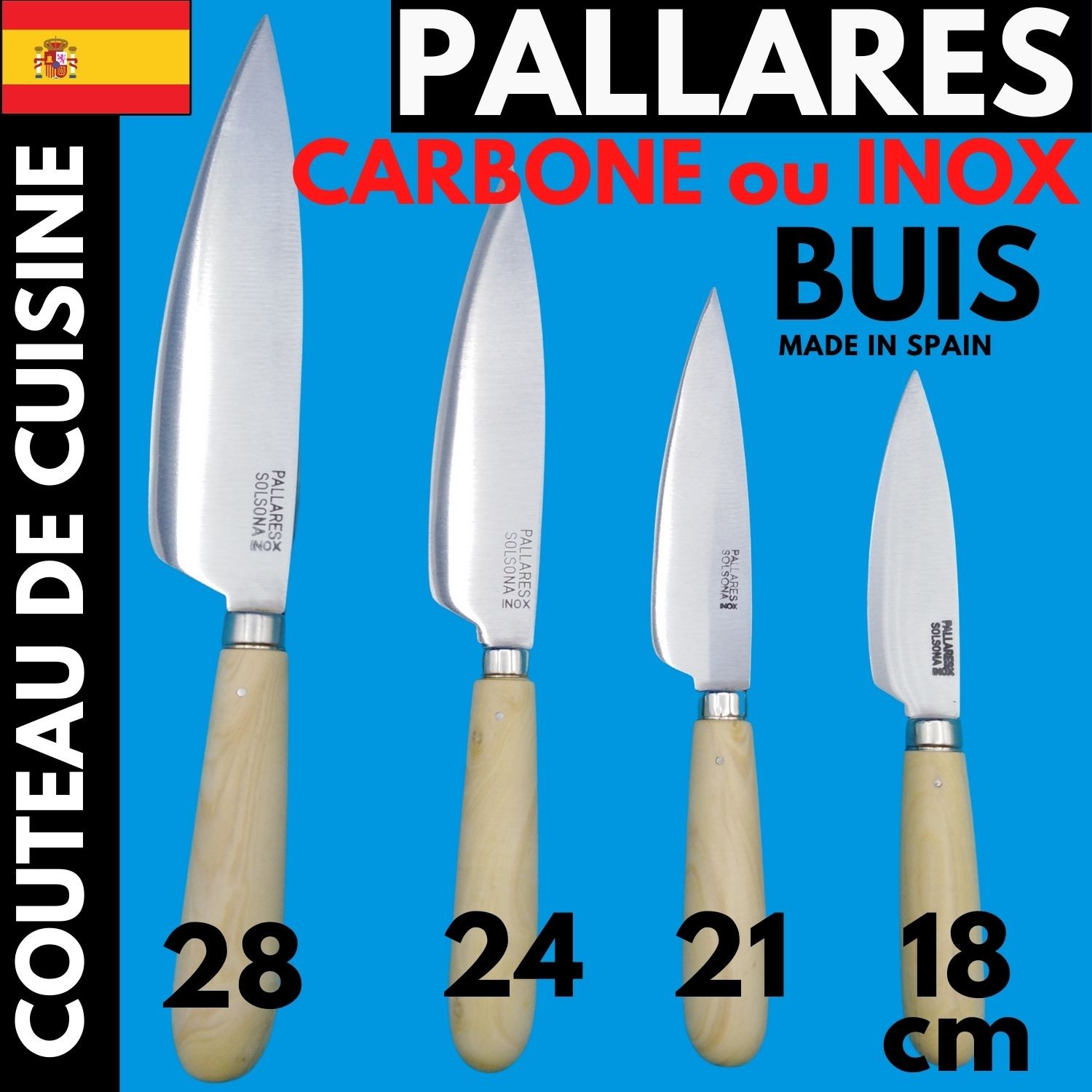 Couteau cuisine Pallares en...