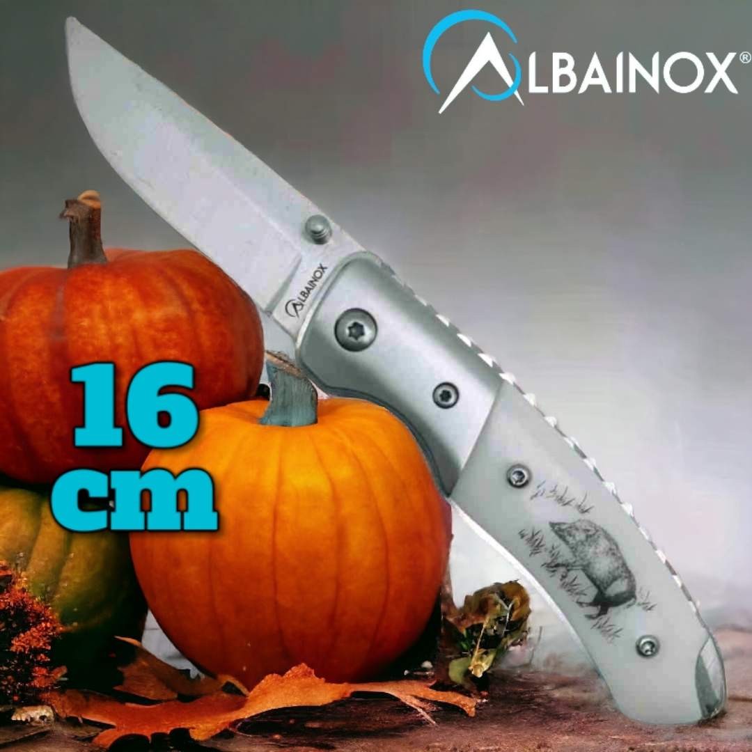 Couteau Albainox sanglier Deluxe 16 cm manche ABS décoré