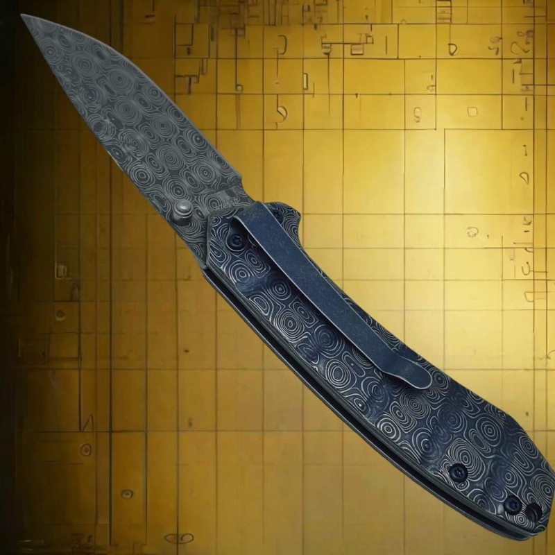 Couteau Herbertz Facon damas intégral gravé Couteau Herbertz Facon damas intégral gravé