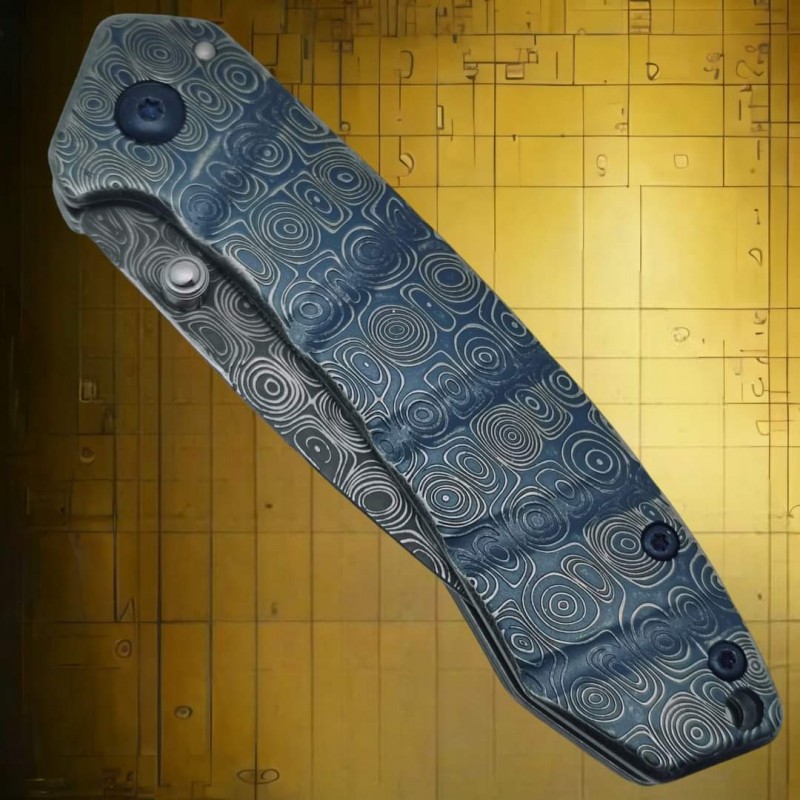 Couteau Herbertz Facon damas intégral gravé Couteau Herbertz Facon damas intégral gravé