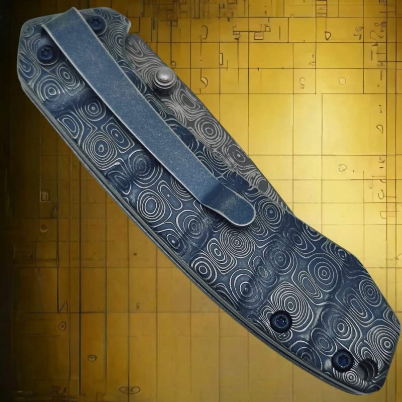 Couteau Herbertz Facon damas intégral gravé Couteau Herbertz Facon damas intégral gravé