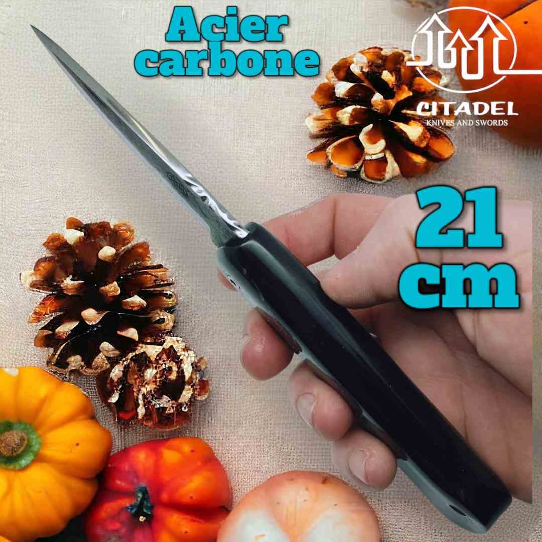 Couteau Citadel Le Bugue  buffle acier carbone forgé main modèle 3