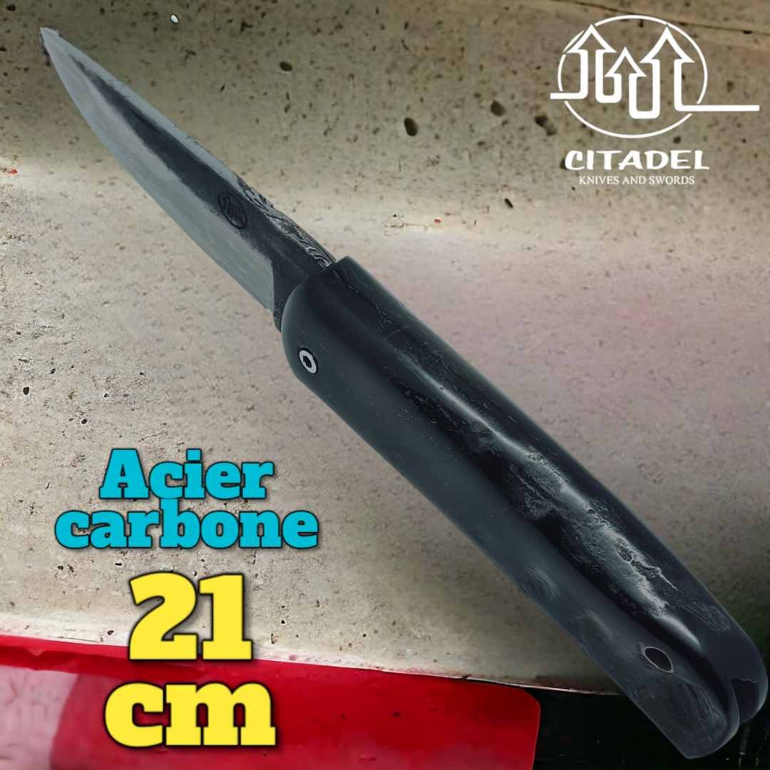 Couteau Citadel Le Bugue  buffle acier carbone forgé main modèle 4