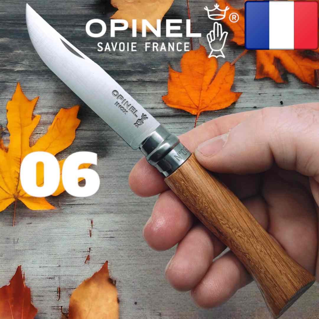 Couteau OPINEL 06 chene inox 16.5cm