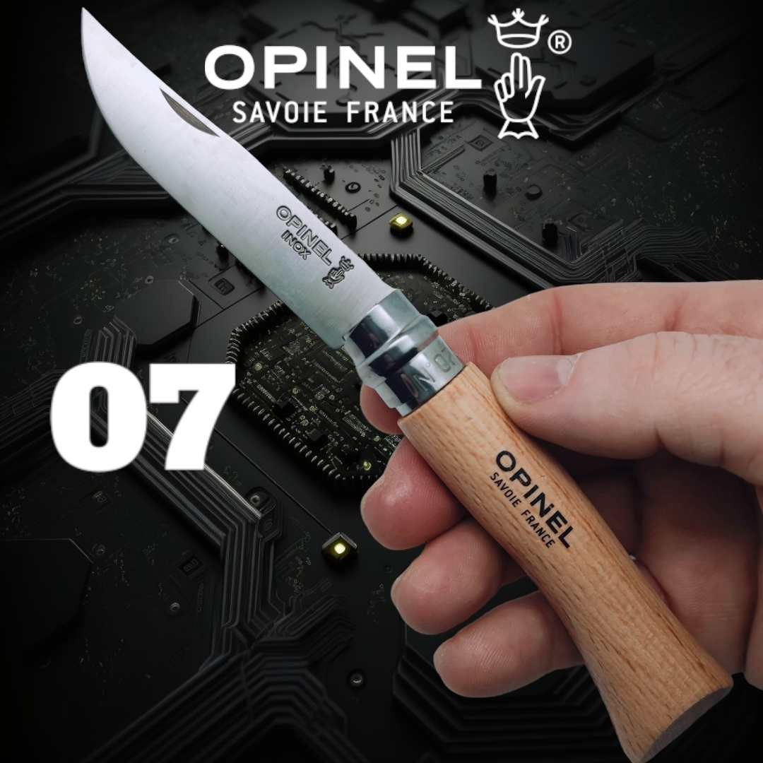 Couteau OPINEL 07 manche hetre lame inox  / 18cm