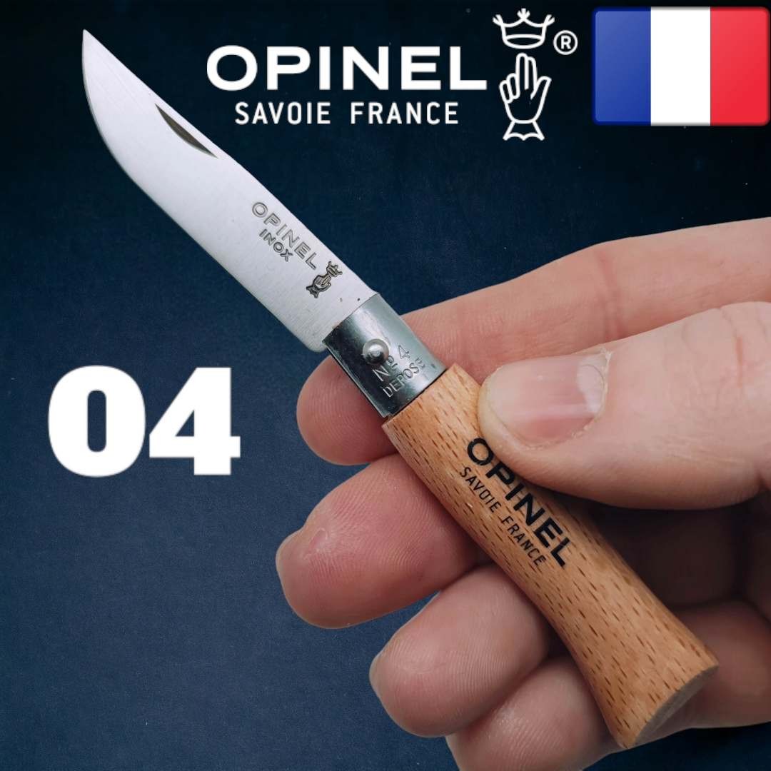 Couteau OPINEL 04 manche hetre lame inox /11cm
