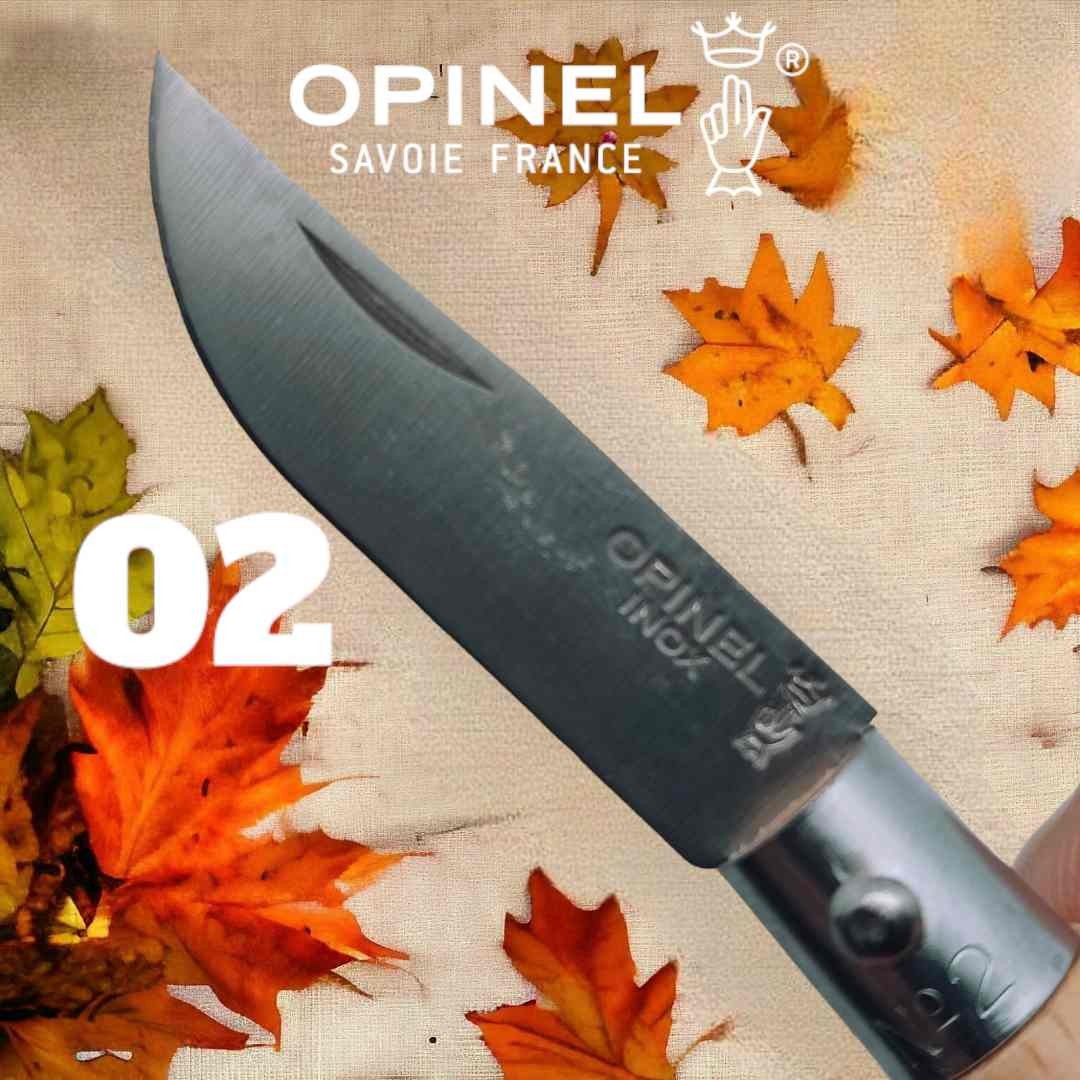 Couteau OPINEL 02 manche hetre lame inox /8cm