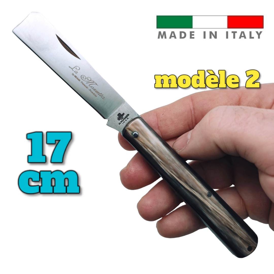 Couteau Fraraccio PCF mozzetta corne plein manche 17 cm modèle 2