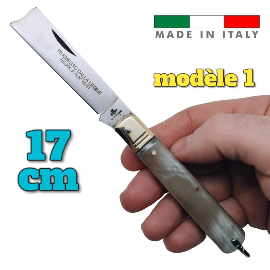 Couteau Fraraccio PCF permesso della legge corne mitre laiton 17 cm modèle 1