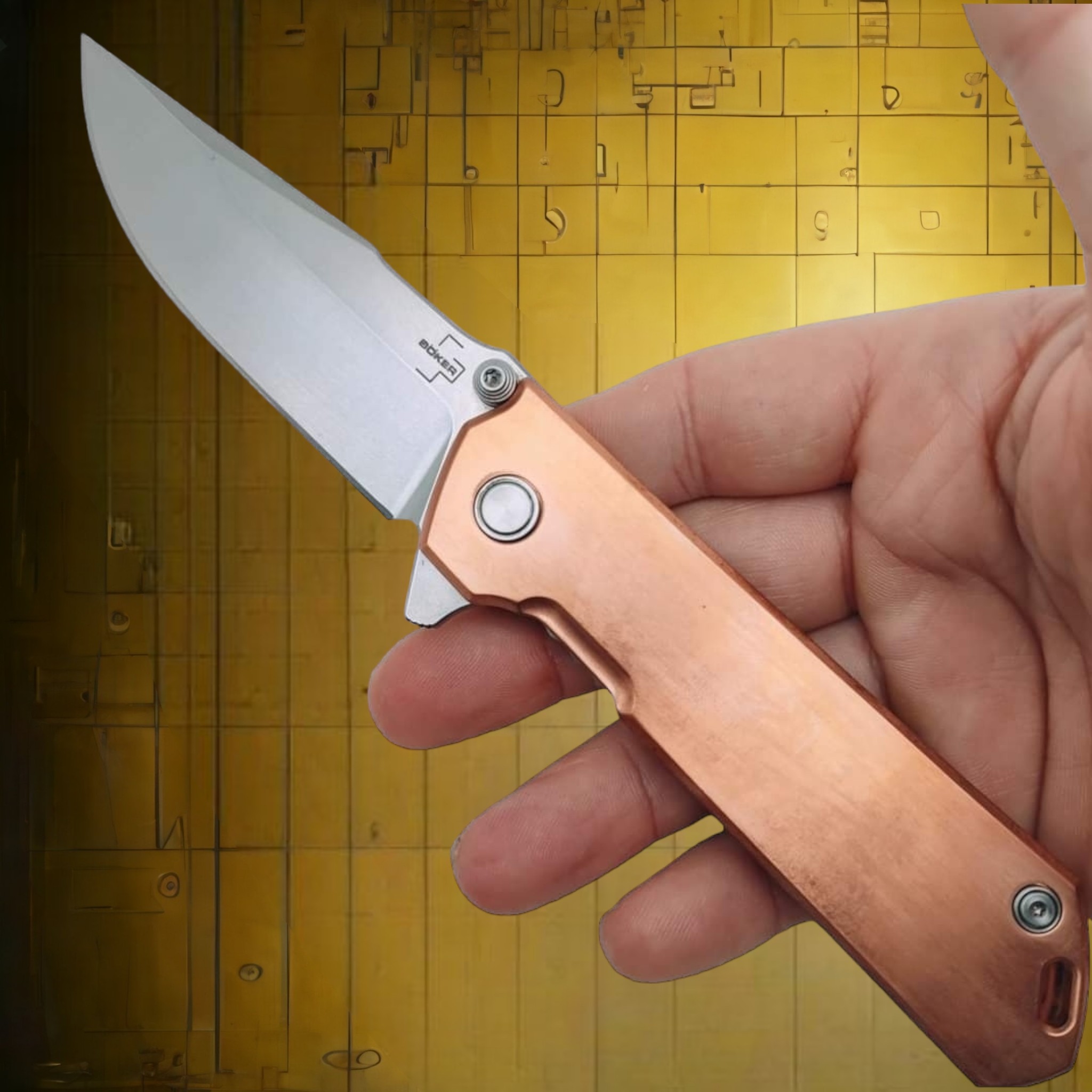 Couteau Boker plus Kihon copper assisted