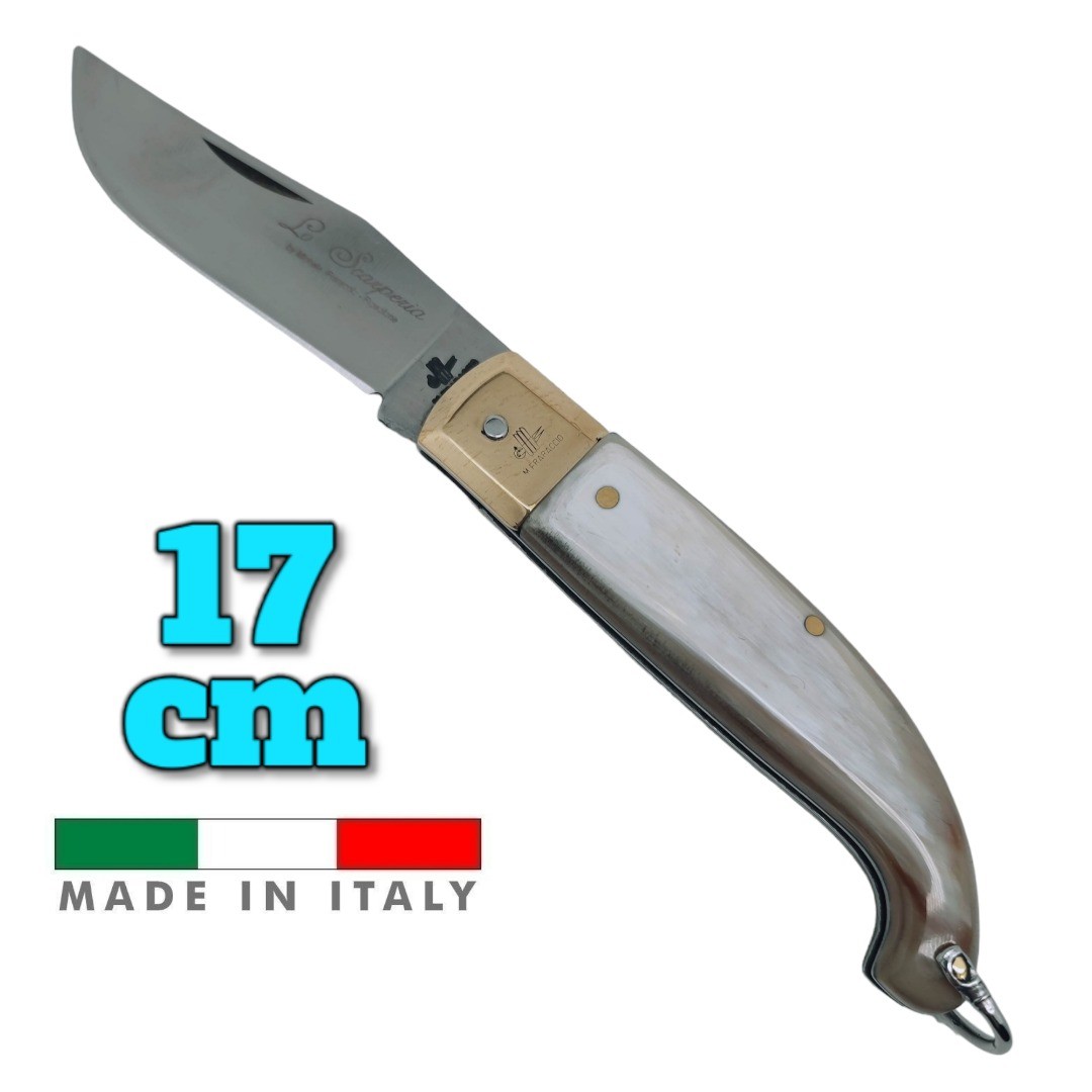 Couteau italien Fraraccio PCF Scarperia corne mitre laiton 17 cm