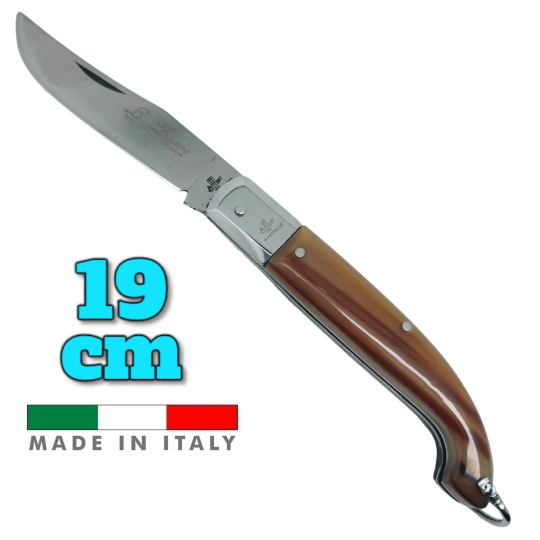 Couteau italien PCF Fraraccio Zuavo corne mitre inox 19 cm