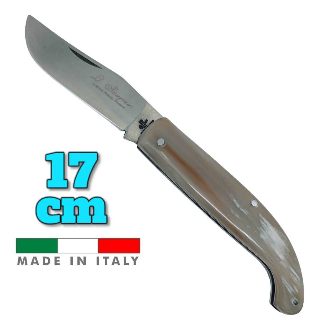 Couteau italien Fraraccio PCF Scarperia corne plein manche 17 cm