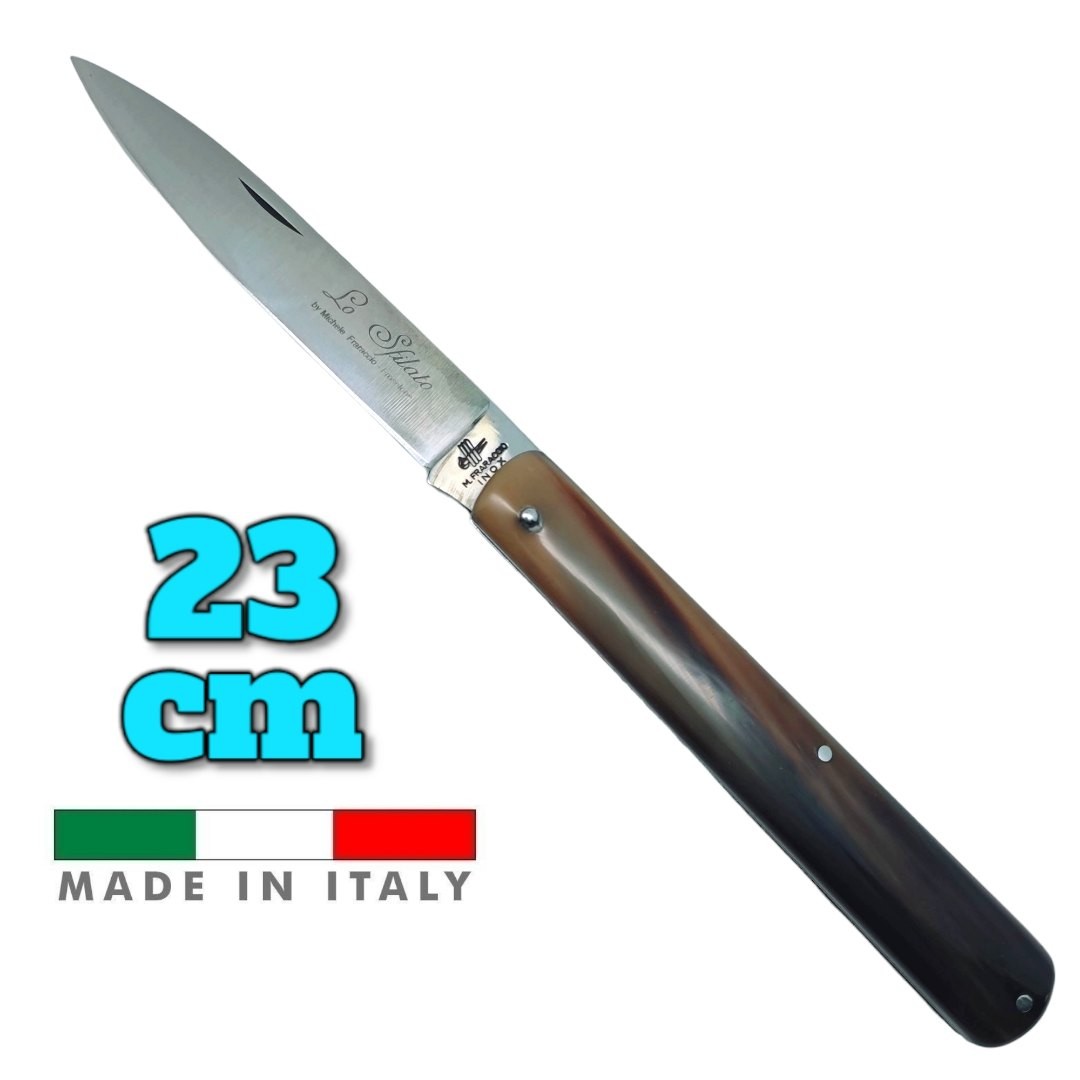 Couteau italien PCF Fraraccio Sfilato corne plein manche 23 cm