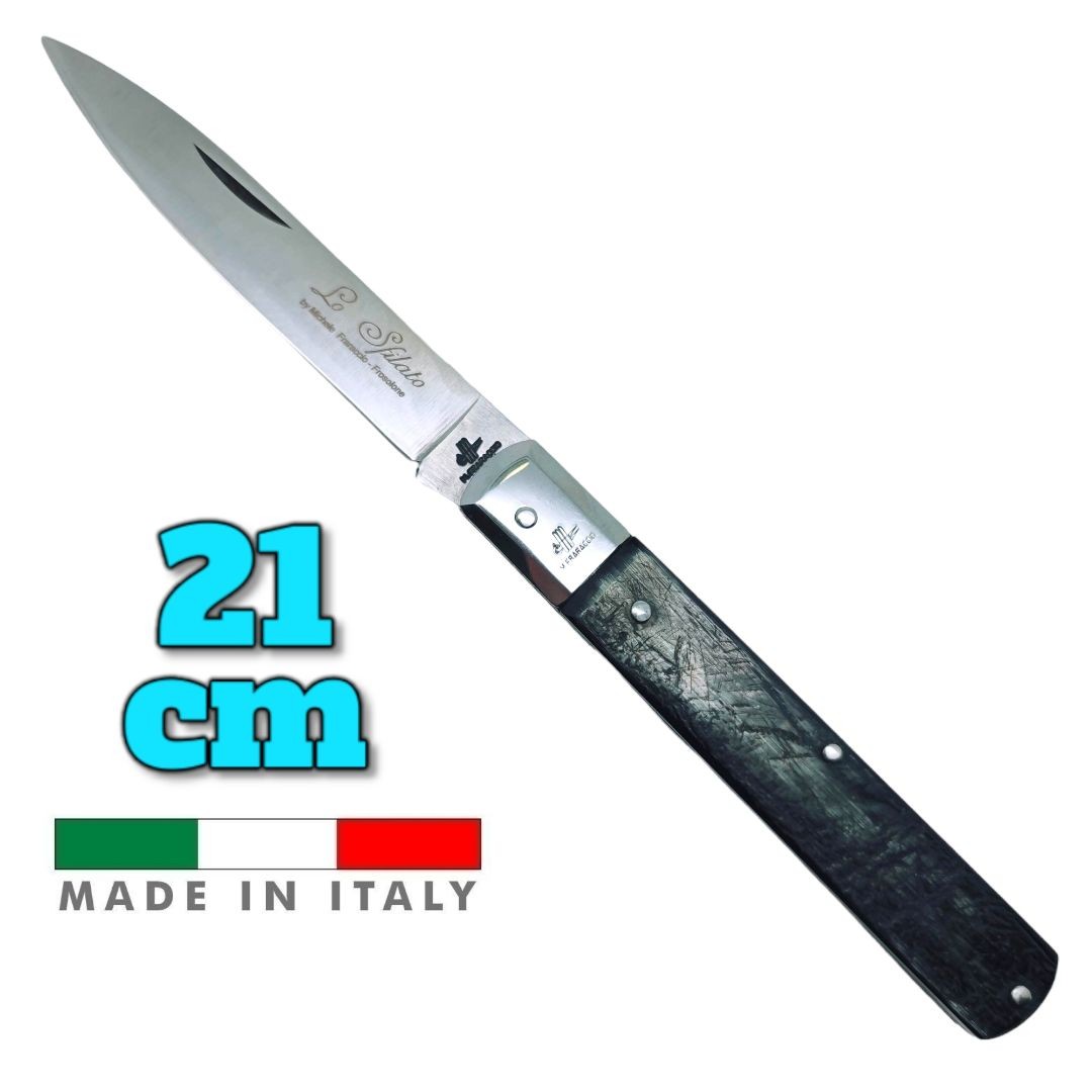 Couteau italien Fraraccio PCF Sfilato corne antique mitre inox 21 cm