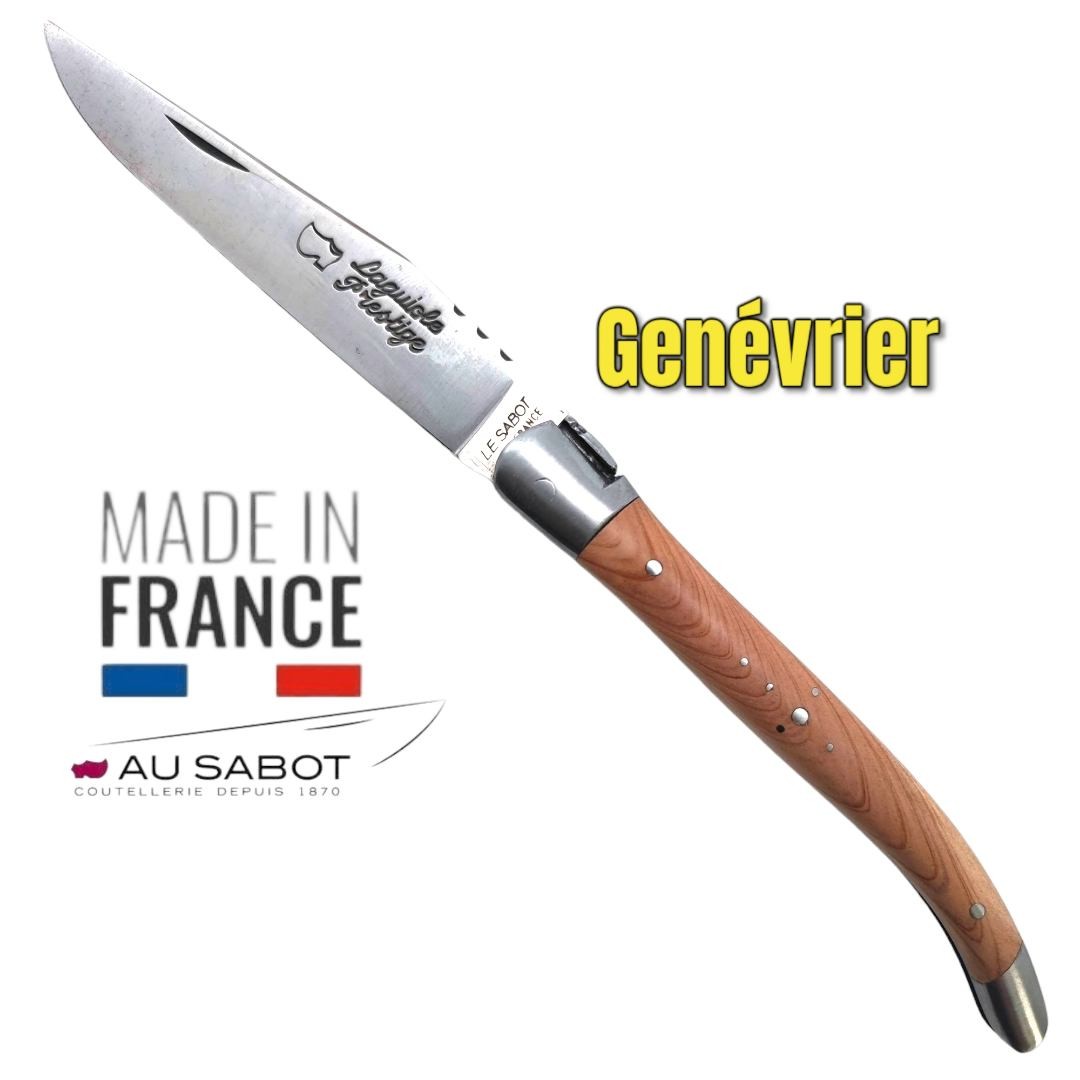 Couteau pliant Laguiole Au Sabot 2 mitres genévrier