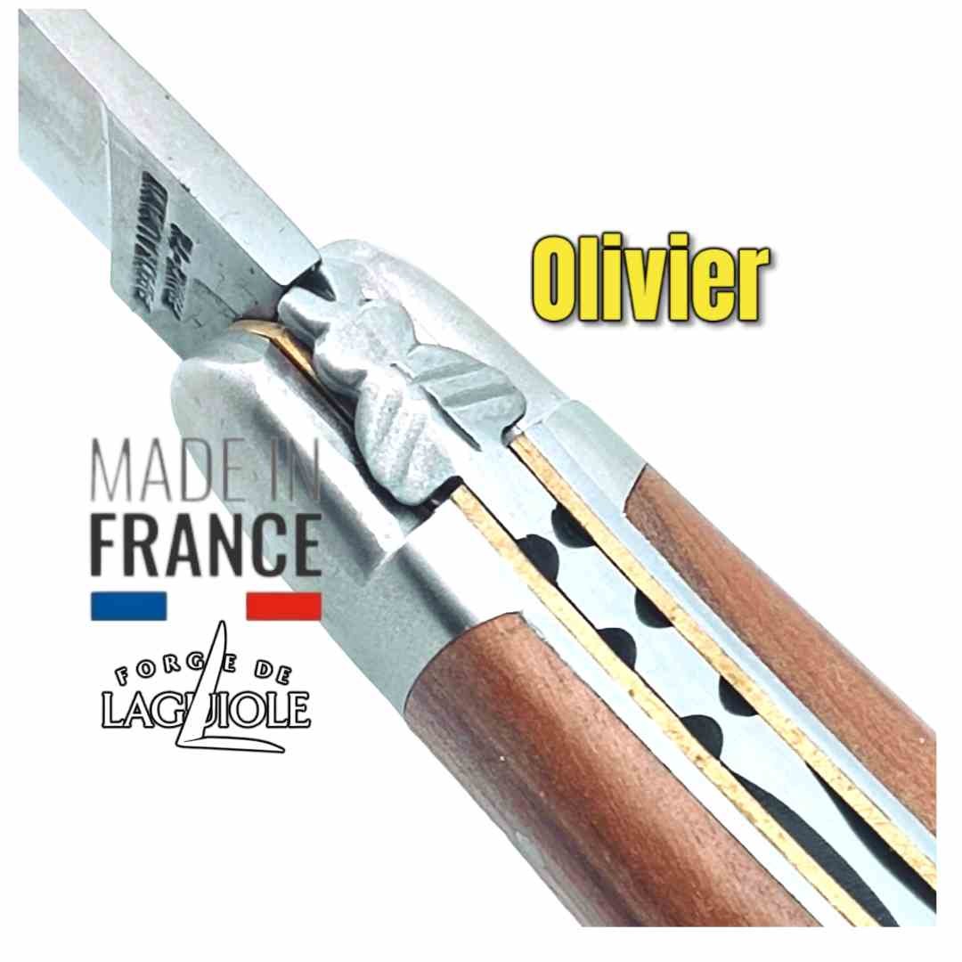 Couteau pliant Forge de Laguiole  forgé olivier double platines gamme Edition