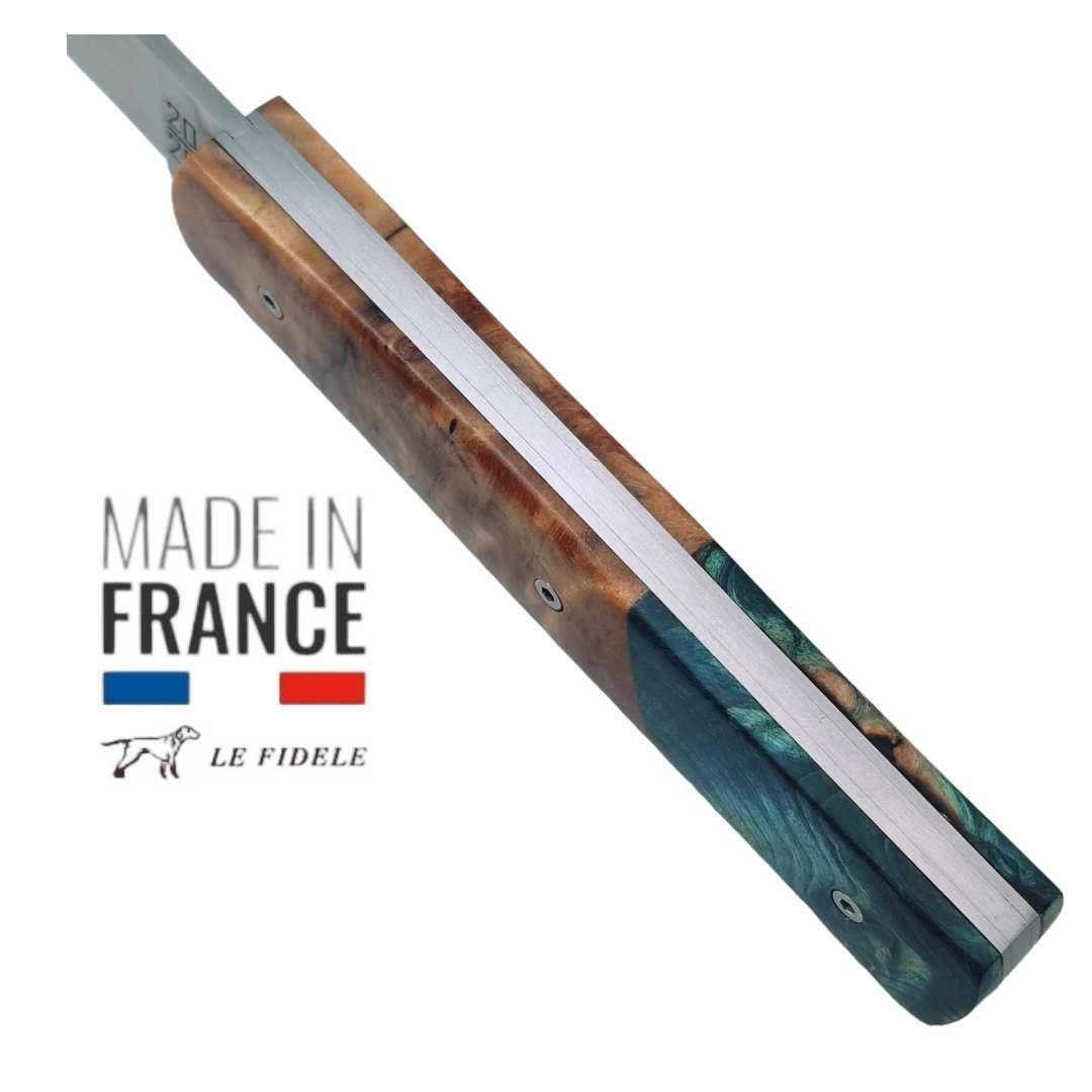 Couteau  20/20 Le Fidèle bois stabilisé bimatière collection éphémère