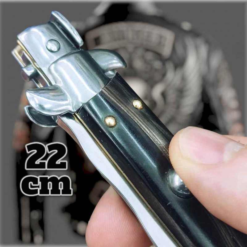 Couteau automatique Stiletto italien cran d'arret Beltrame kriss 22.5 cm